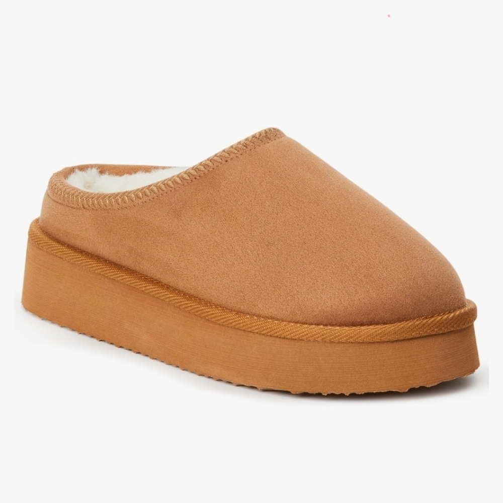 Hailey Platform Fuzzie Light Tan - Size 8